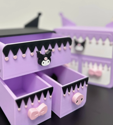 Kuromi Table Top Home Decor Storage Box Kawaii Decor
