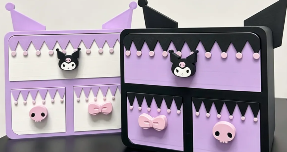 Kuromi Table Top Home Decor Storage Box Kawaii Decor