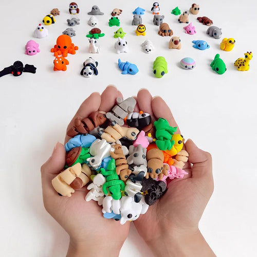 10-50Pcs 3D Printed Colorful  wigglies
