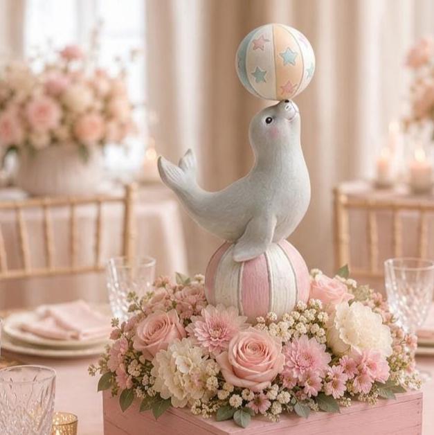 Seal Party Centerpiece , Circus Party Decor