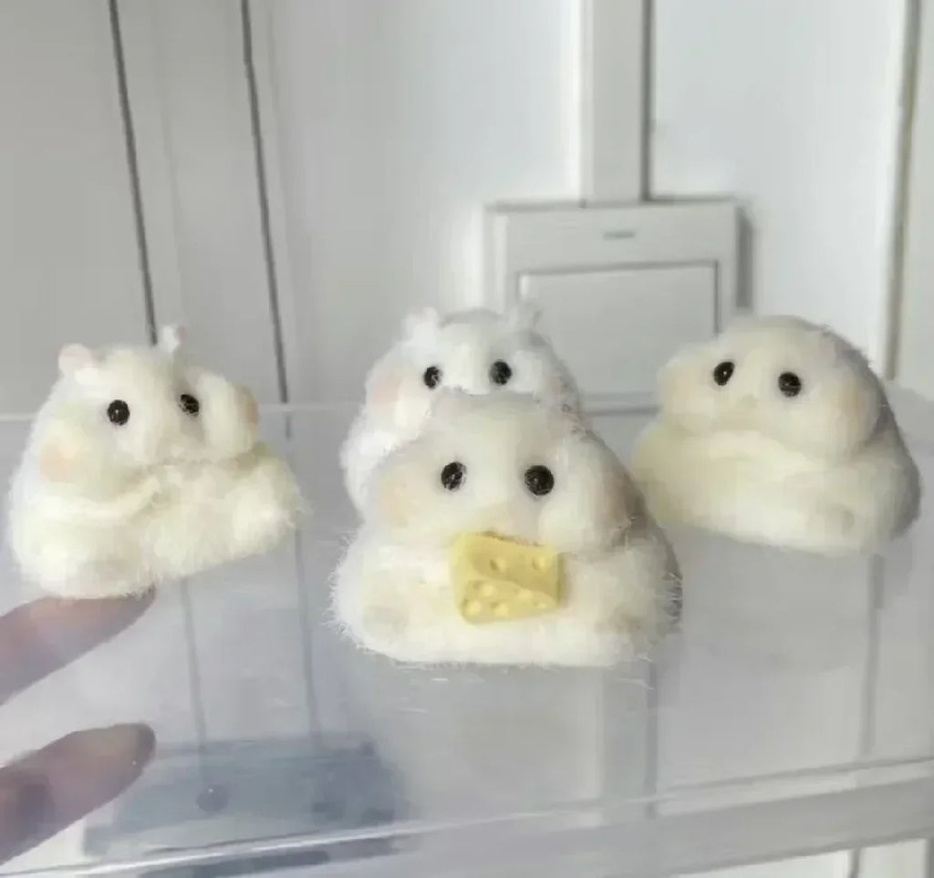 Squishy NEW Fidget Toy Handmade Silicone Mini Kawaii Plush Little Hamster Stress Relief Squishy Toy