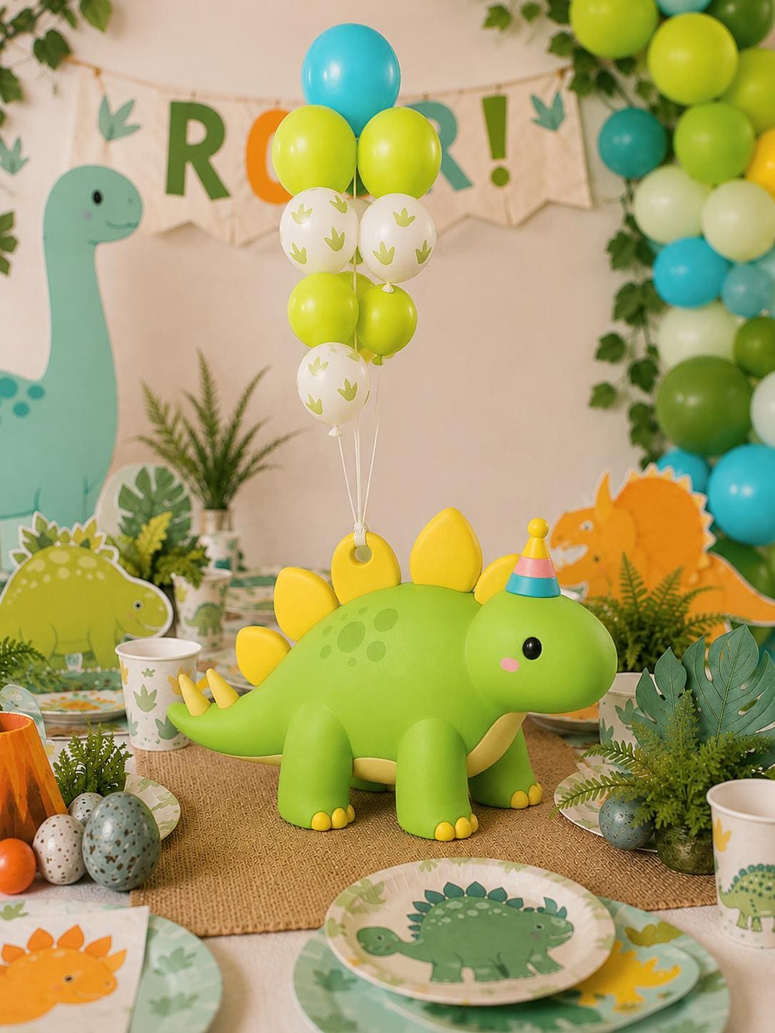 Stegosaurus Dino Party Centerpiece and Balloon Weight