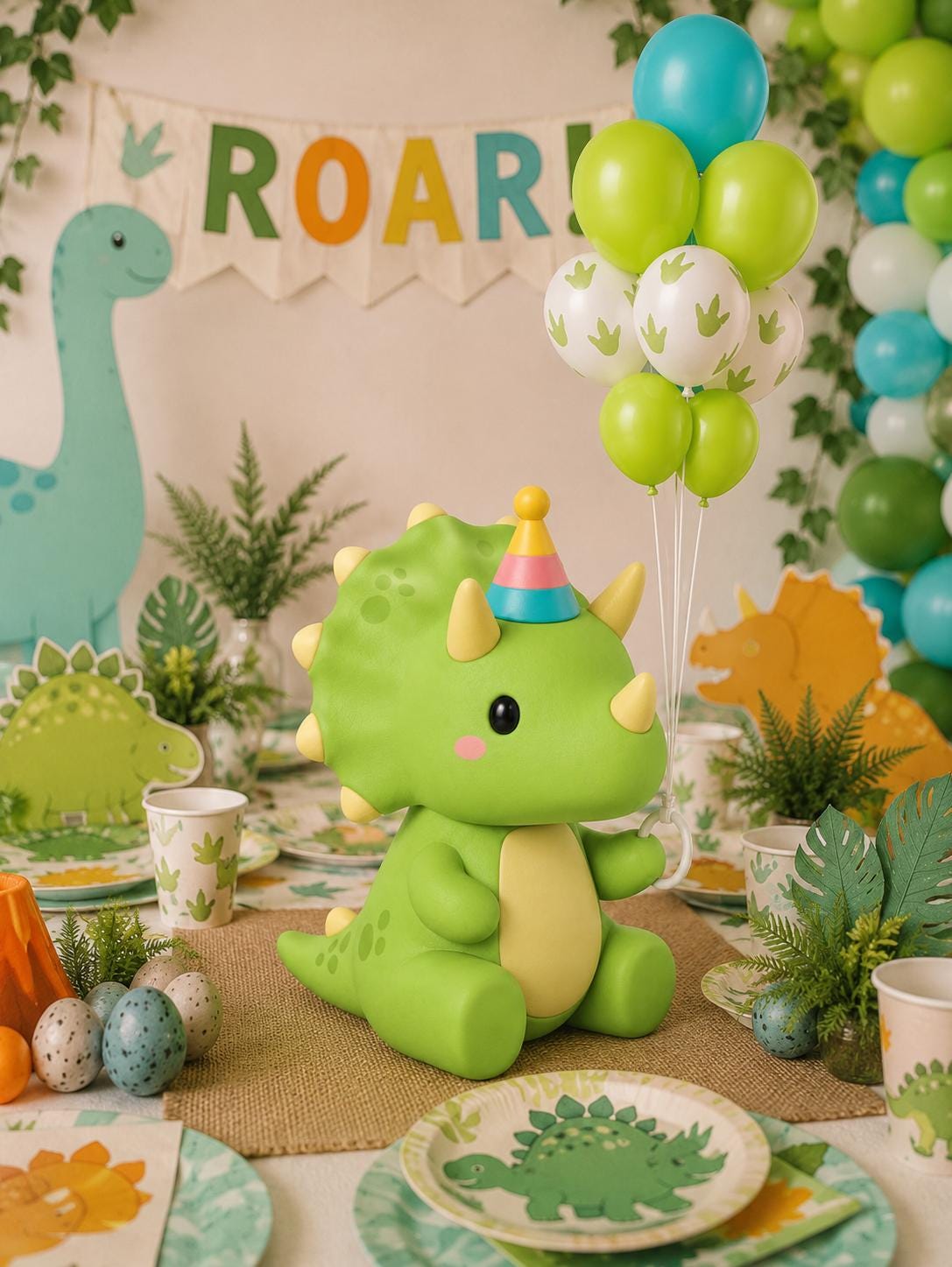 Stegosaurus Dino Party Centerpiece and Balloon Weight