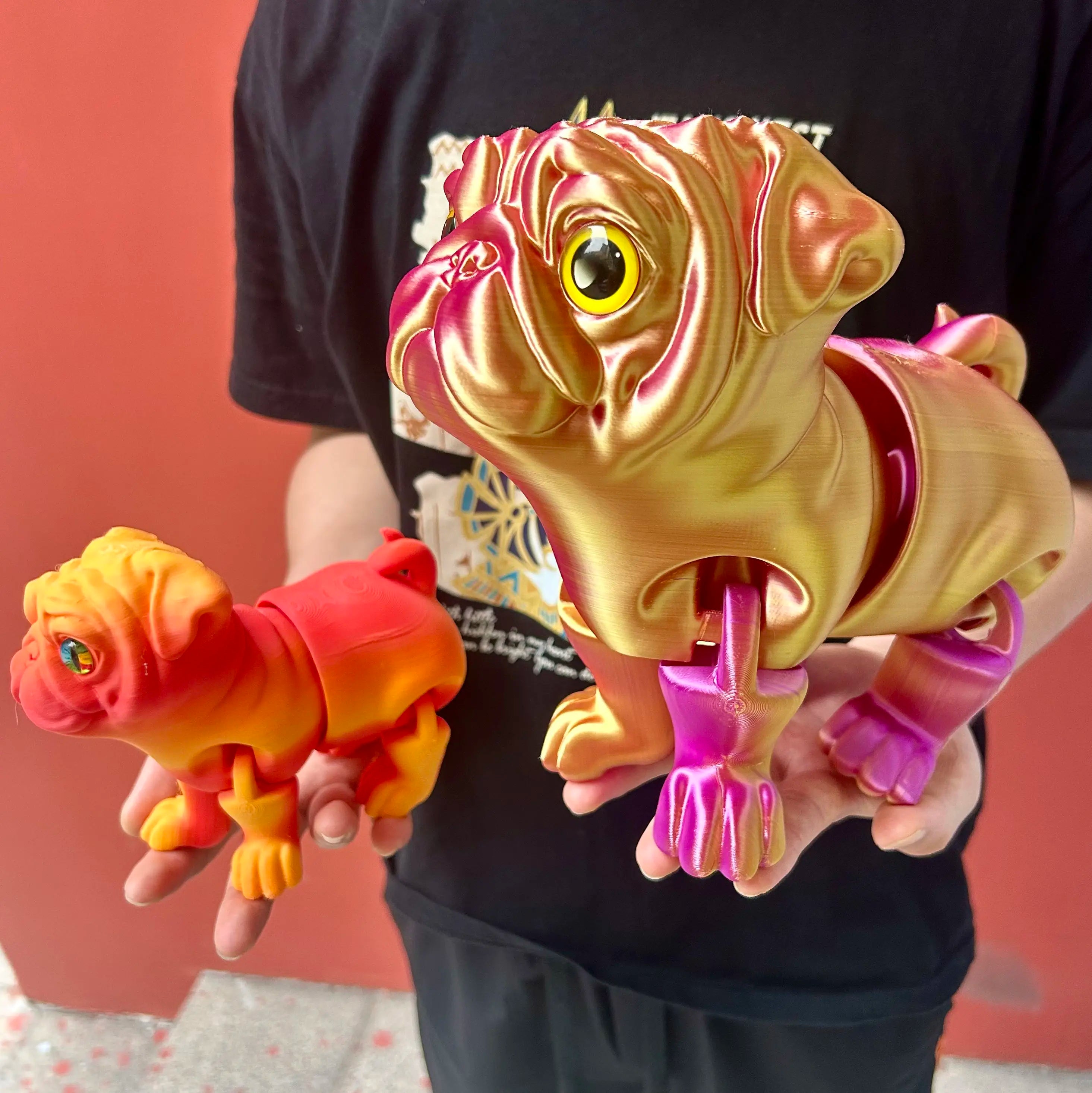 3D Printed Dog Statue, Flexible 3D Printed Animal, Colorful Figurines Statue, Gifts, 24Cm/9.45In, 15Cm/5.91In - MagikaPop