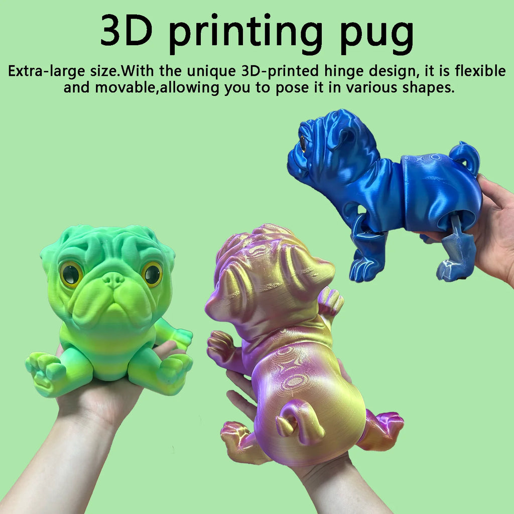 Vibrant 3D Printed Colorful Dog Statue: Versatile Home Decor