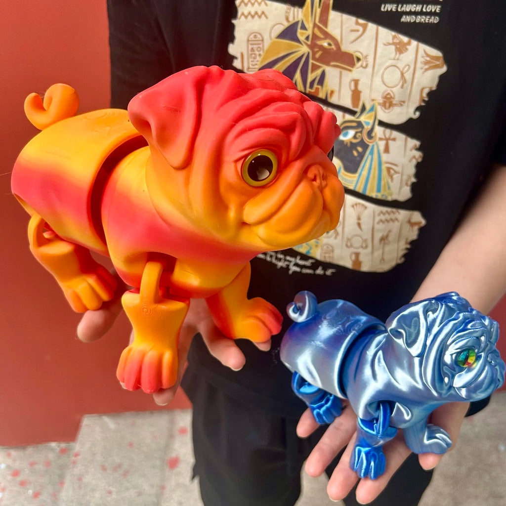 Vibrant 3D Printed Colorful Dog Statue: Versatile Home Decor