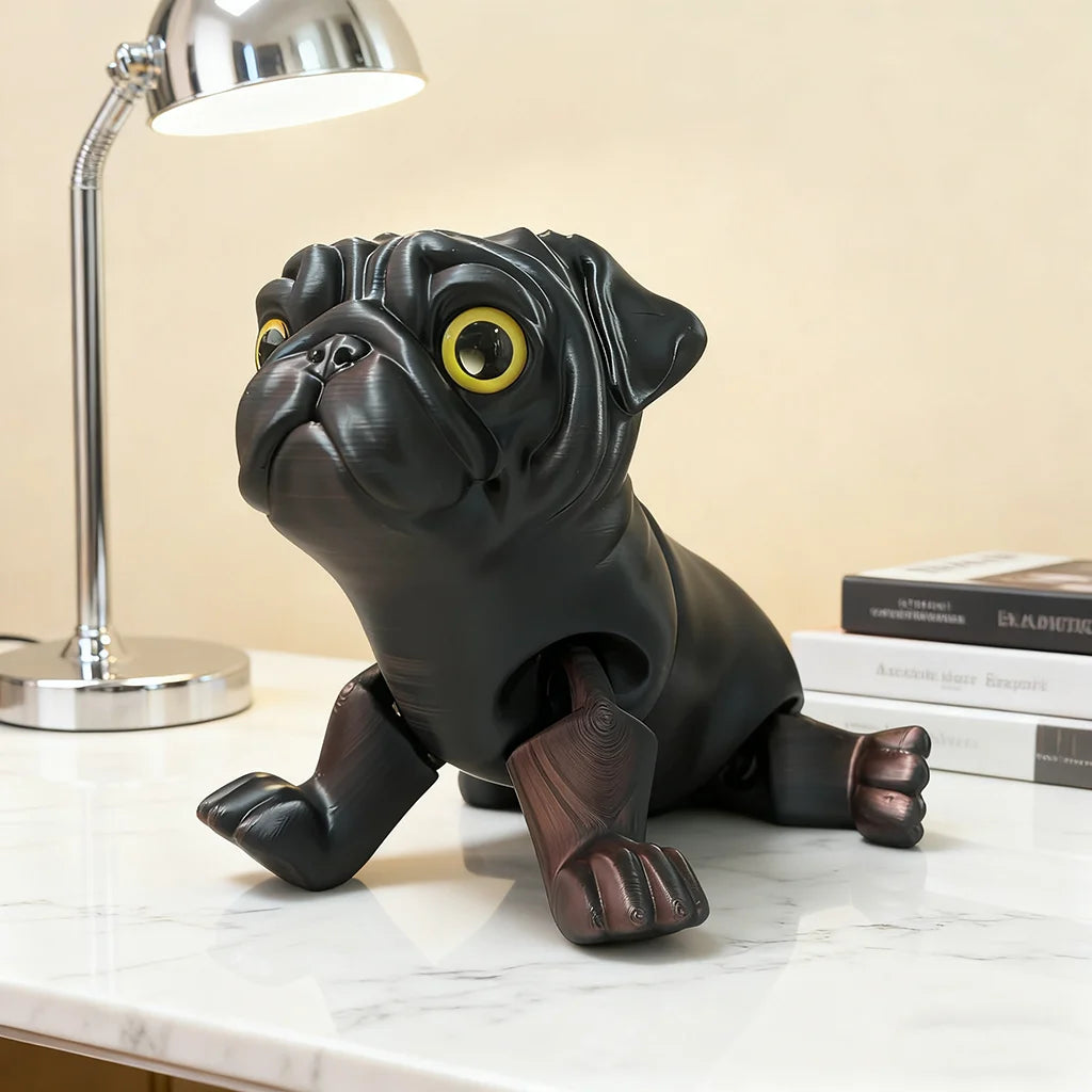 Vibrant 3D Printed Colorful Dog Statue: Versatile Home Decor
