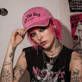 Vintage Embroidered Cap, Eat The Rich, Distressed Hat, Y2K Clothes, No Kings Movement