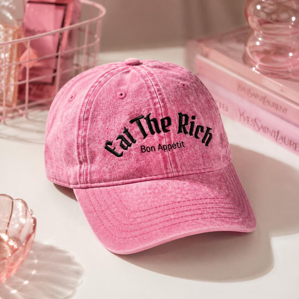 Vintage Embroidered Cap, Eat The Rich, Distressed Hat, Y2K Clothes, No Kings Movement