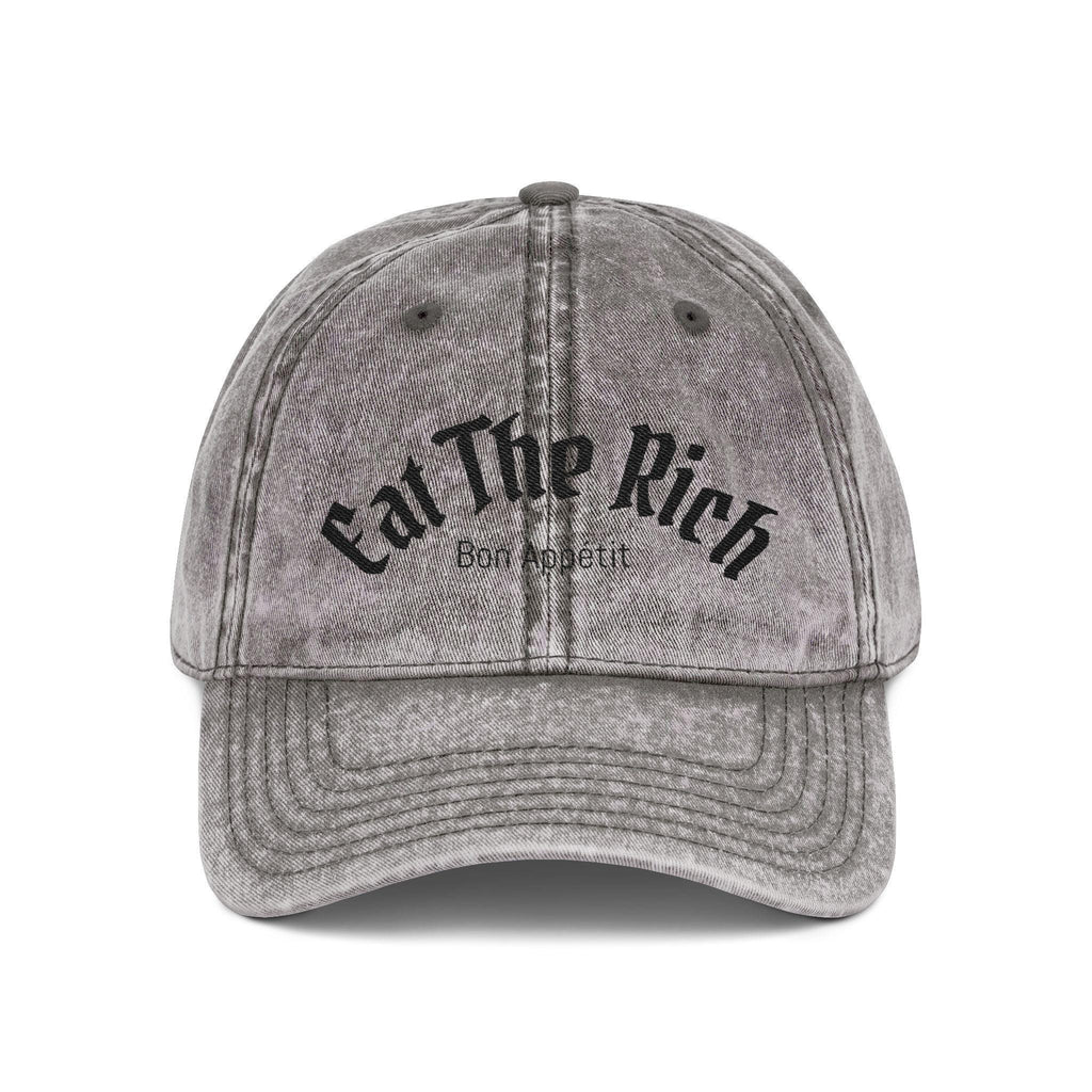 Vintage Embroidered Cap, Eat The Rich, Distressed Hat, Y2K Clothes, No Kings Movement