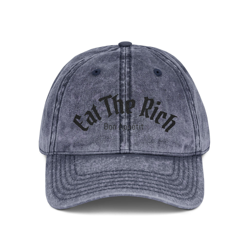Vintage Embroidered Cap, Eat The Rich, Distressed Hat, Y2K Clothes, No Kings Movement