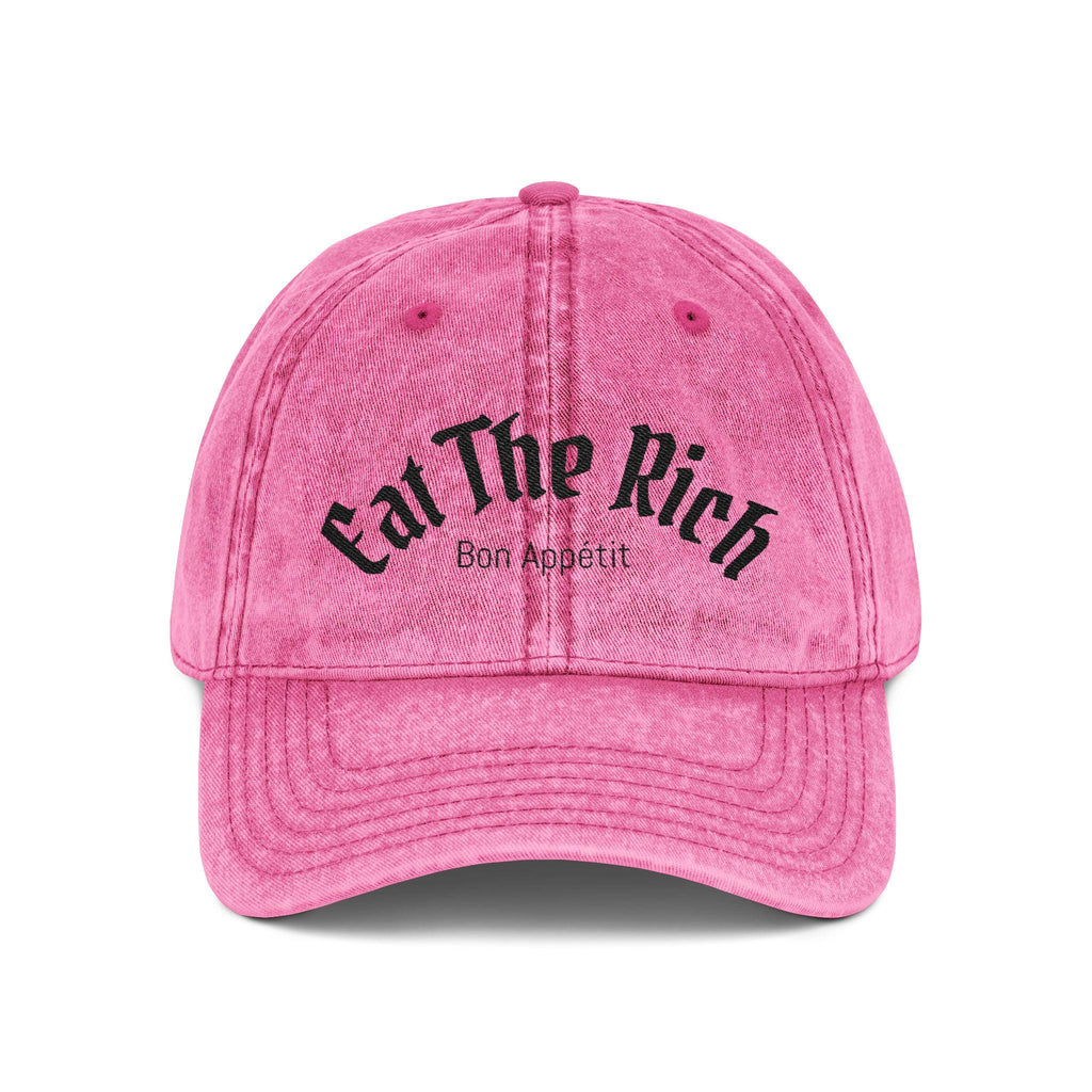 Vintage Embroidered Cap, Eat The Rich, Distressed Hat, Y2K Clothes, No Kings Movement