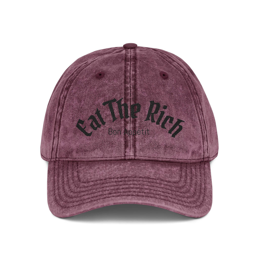 Vintage Embroidered Cap, Eat The Rich, Distressed Hat, Y2K Clothes, No Kings Movement