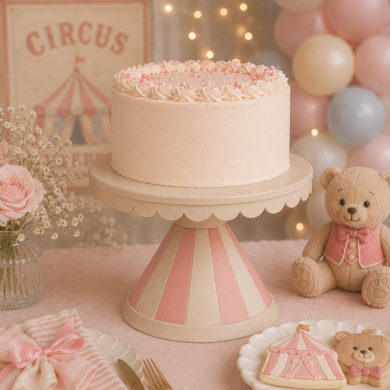 Vintage Striped Circus Party Cake Stand