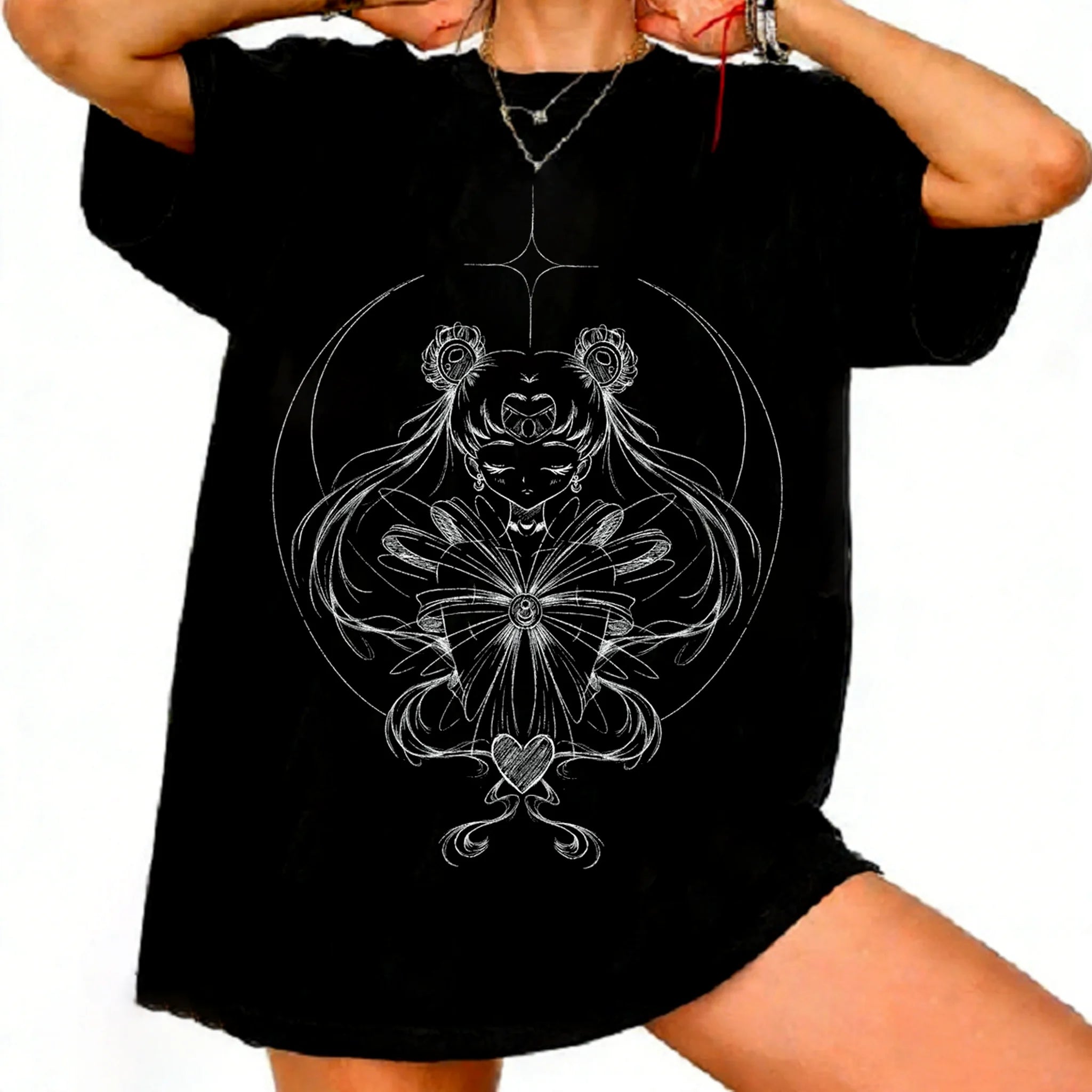 Y2K Magical Girl Retro 90s Anime Graphic T Shirt