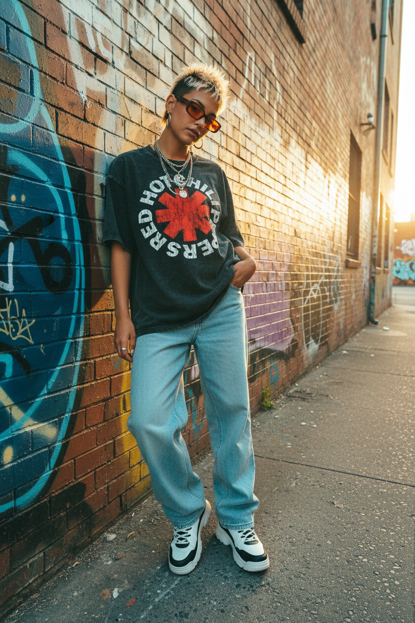 Y2k Red Hot Chili Pepper Clothes Tee Shirt