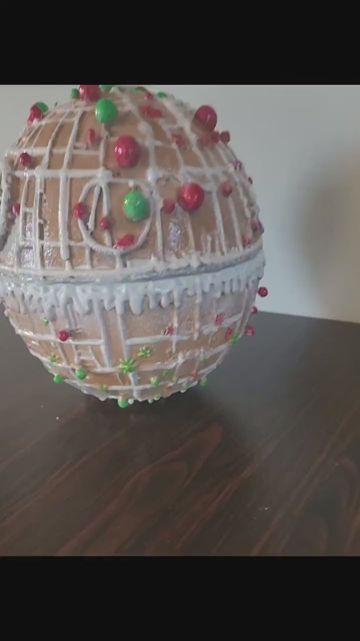 Ginger Bread Star Wars Death Star 8 inches hand painted artisan limited edition collectible Christmas Gift