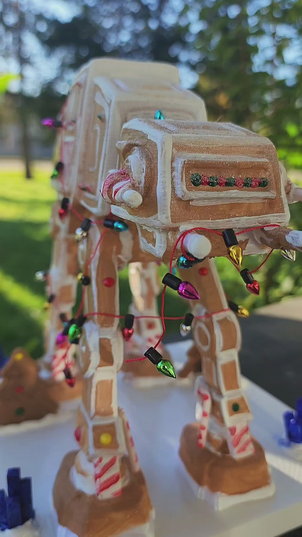 Ginger Bread Star Wars AT AT 8 inches hand painted artisan limited edition collectible Christmas Gift